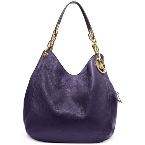 michael kors fulton large shoulder tote iris|fulton leather shoulder bag.